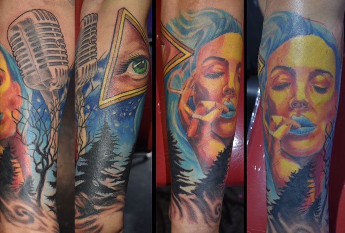 New school tattoo